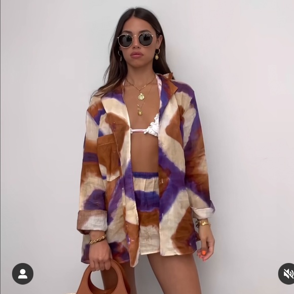 Zara tie dye shorts